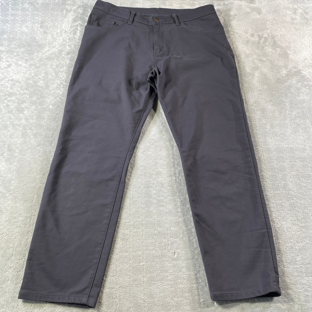 Blue Delta Chino Pants Jeans Mens 36x29 Gray Preppy Casual Stretch Luxury